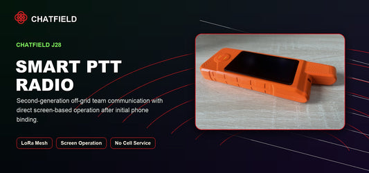 ChatField J28 smart off-grid PTT radio for mining and industrial field teams